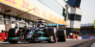 Lewis Hamilton in der Boxengasse in Silverstone