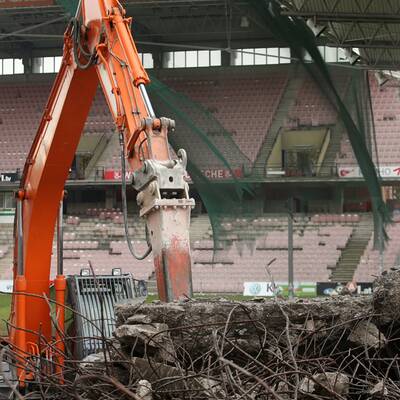 Hier wird das Hanappi-Stadion abgerissen