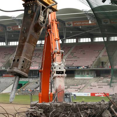 Hier wird das Hanappi-Stadion abgerissen