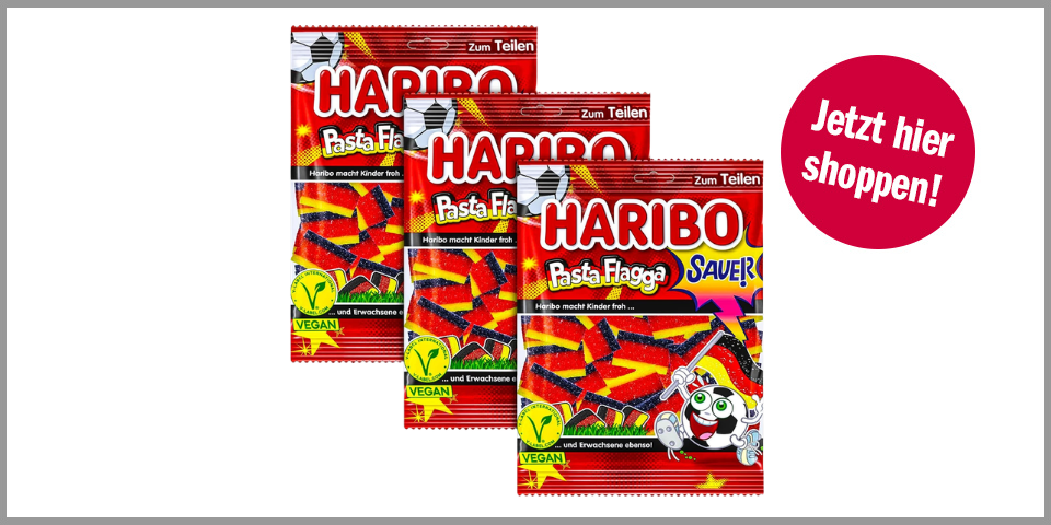 3er-Pack Haribo Pasta Flagga Sauer – für 14,39 Euro bei Amazon* 