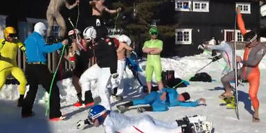 ÖSV-Herren tanzen "Harlem Shake"