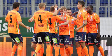 Hartberg jubelt nach Treffer in St. Pölten