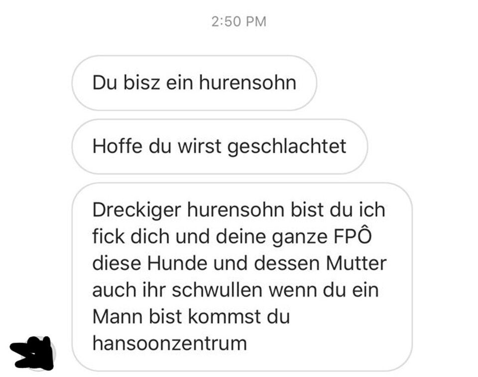 Hofer veröffentlicht Mord-Drohungen gegen seine Person