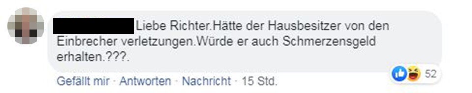 Schmerzensgeld für Einbrecher: Empörung über Urteil