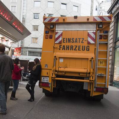 Heli landet am Stephansplatz