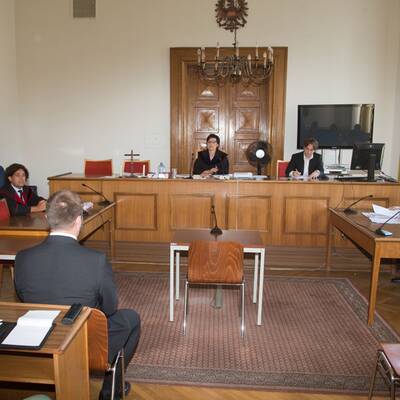 Helmut Werner vor Gericht