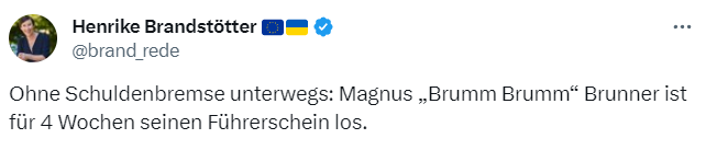 Henrike Brandstötter twittert über Magnus Brunner