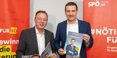 Kontroll-Landesrat Sven Hergovich und Klubobmann LAbg. Hannes Weninger