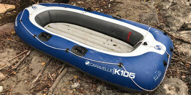 Herrenloses Schlauchboot Tirol