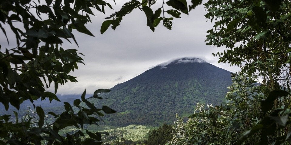 Herrlicher Blick auf den Vulkan