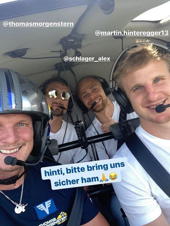 Hinteregger im Helikpoter