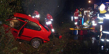 Hirsch auf der Autobahn: 3 Verletzte