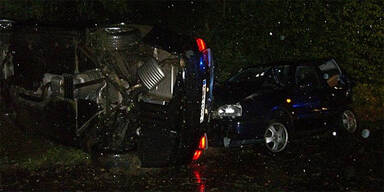 Hirsch auf der Autobahn: 3 Verletzte