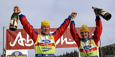 Hirvonen mit Co-Pilot Jarmo Lehtinen