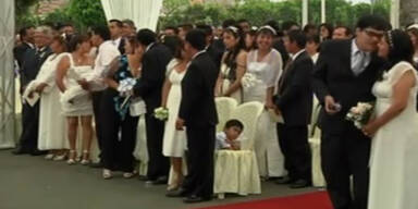 Massenhochzeit in Peru: 92 Paare getraut