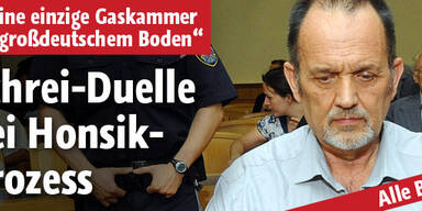 Honsik-Prozess startet mit Schreiduellen