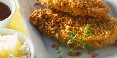 Huhnerschnitzel-Erdnuss