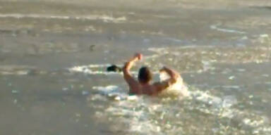 Mutigster Hunde-Retter der Welt