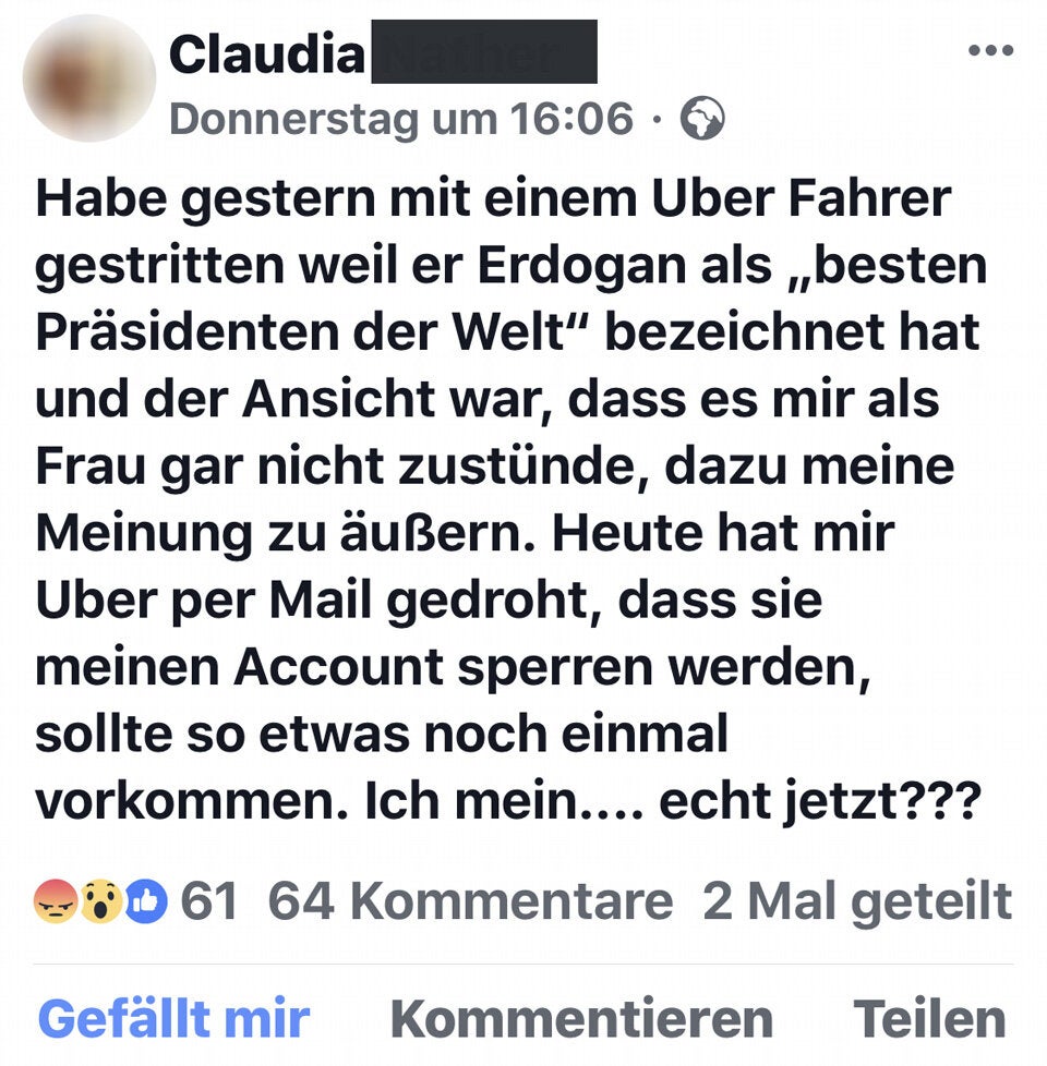 Uber-Fahrer attackiert Wienerin
