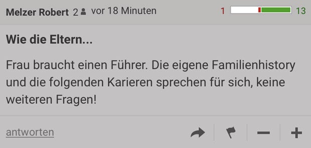 Hass-Postings gegen Hörbiger