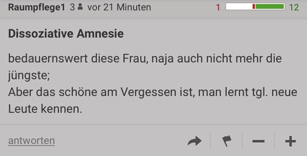 Hass-Postings gegen Hörbiger