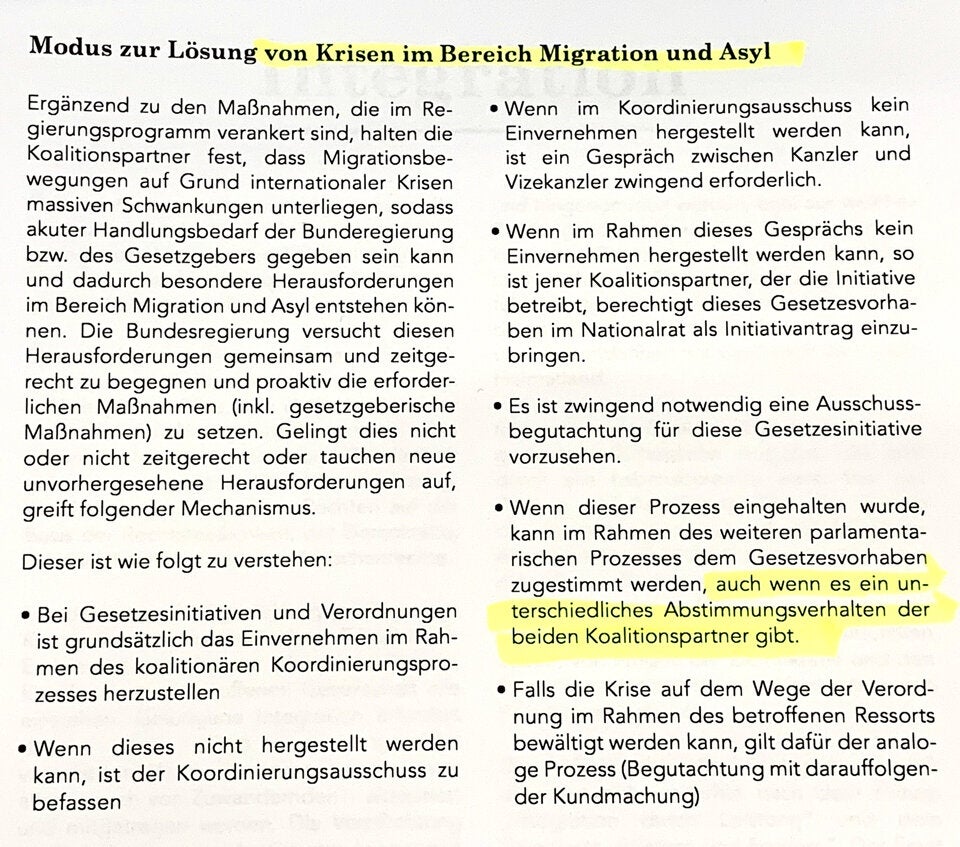 Bei Asylkrise darf Kurz Koalitionspakt brechen!