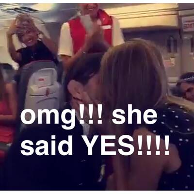 Die irre Hochzeit im AUA-Flieger