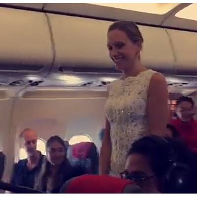 Die irre Hochzeit im AUA-Flieger