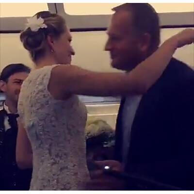 Die irre Hochzeit im AUA-Flieger