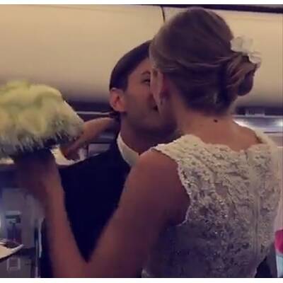 Die irre Hochzeit im AUA-Flieger