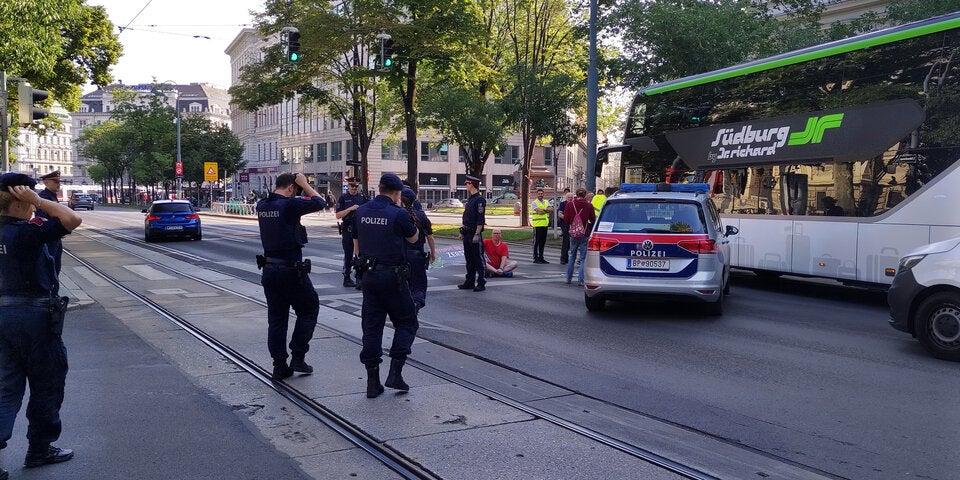 Klimaprotest Ringblockade