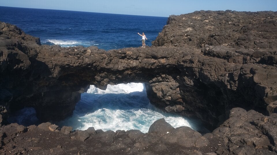 Pont Naturel: Die natürliche Felsbrücke ist begehbar. Nur Mut!