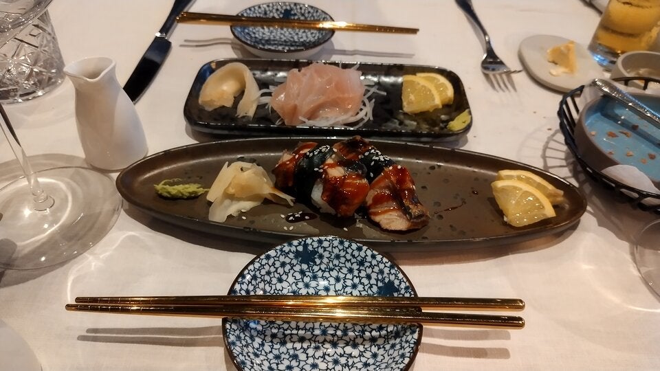Alpin-Sushi by Parzer mit Unagi Aal und Kärntner Lax'n.