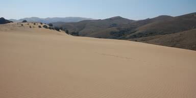Wüstenabenteuer in Griechenland - die Sanddünen von Gomati.