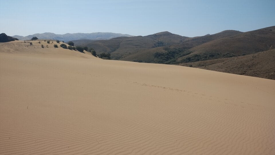 Wüstenabenteuer in Griechenland - die Sanddünen von Gomati.