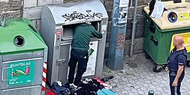 Mann musste aus Kleider-Container befreit werden