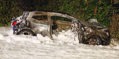 Lenker aus brennendem Auto gerettet