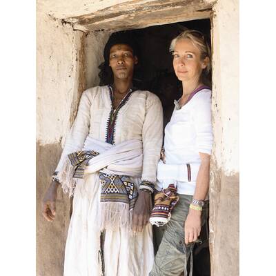 Uschi Fellner mit Almaz Böhm in Äthiopien