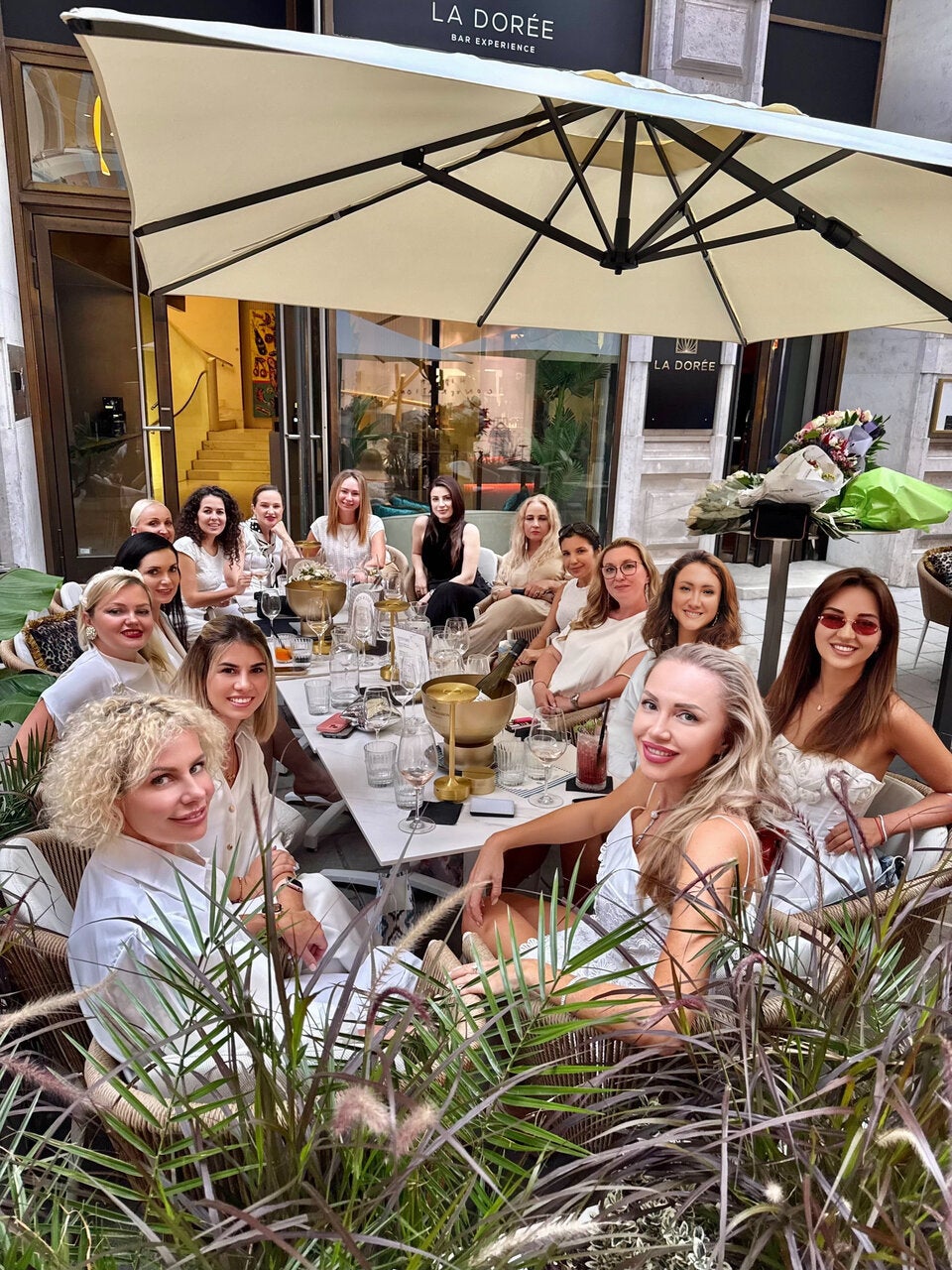 Ekaterina Mucha feierte im La Dorée in der Wiener Innenstadt.
