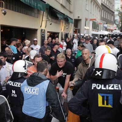 Deutsche Hooligans in Wien