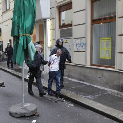 Deutsche Hooligans in Wien