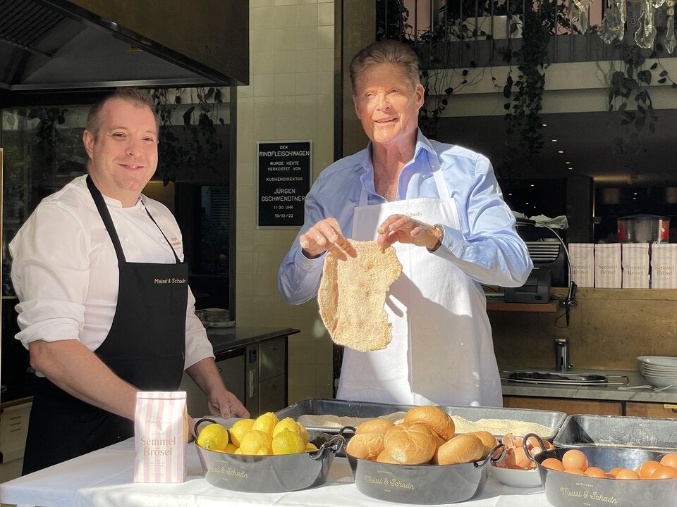 Hasselhoff paniert Wien ein