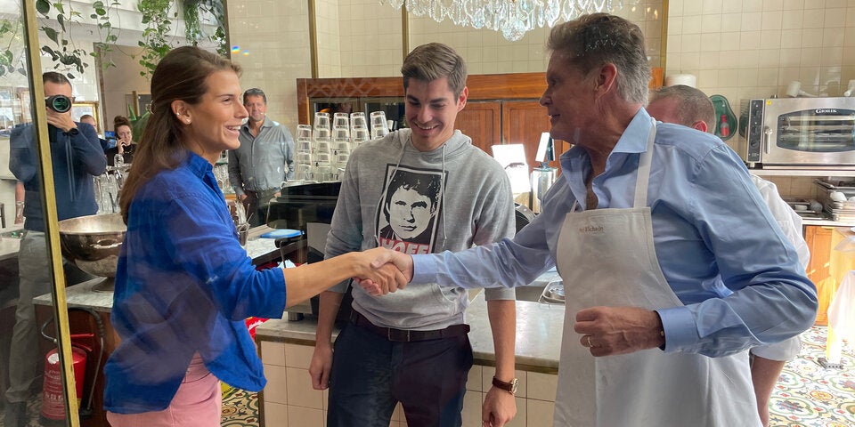 Hasselhoff paniert Wien ein