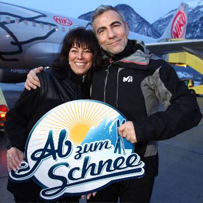 Lauda flog VIPs in den Schnee