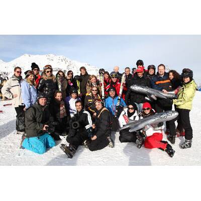 Lauda flog VIPs in den Schnee