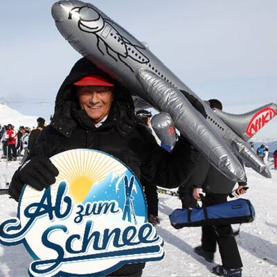 Lauda flog VIPs in den Schnee