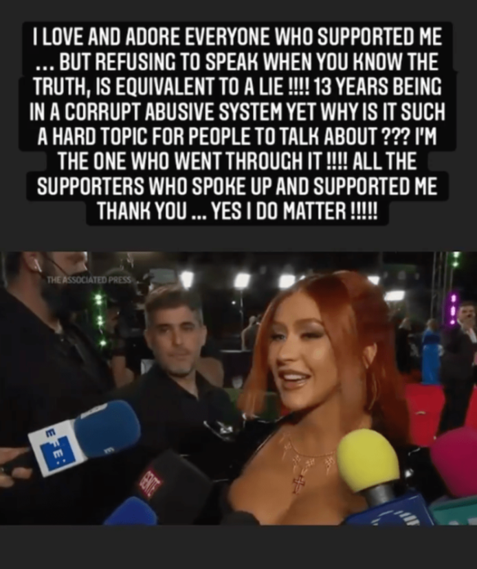 Britney Spears Instagram Story