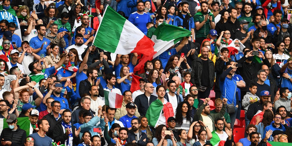 Italien Fan-Block bei der EM