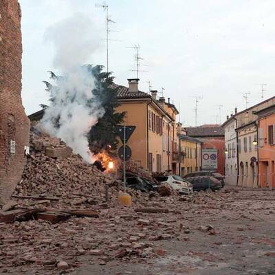Schlimmes Erdbeben in Norditalien