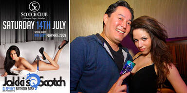 Jakki feiert mit Playmate